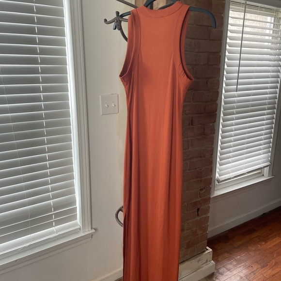 Lulus Rust Orange Ribbed Dress - Picture 5 of 6